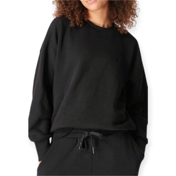 Sweaty Betty Tops - Sweaty Betty Essentials Crewneck Sweatshirt in Black
